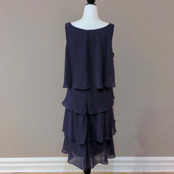 NWT Layered Flowy Purple Dress - Picture 5 of 6